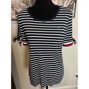Tommy Hilfiger Short Sleeve Nautical Style Top M